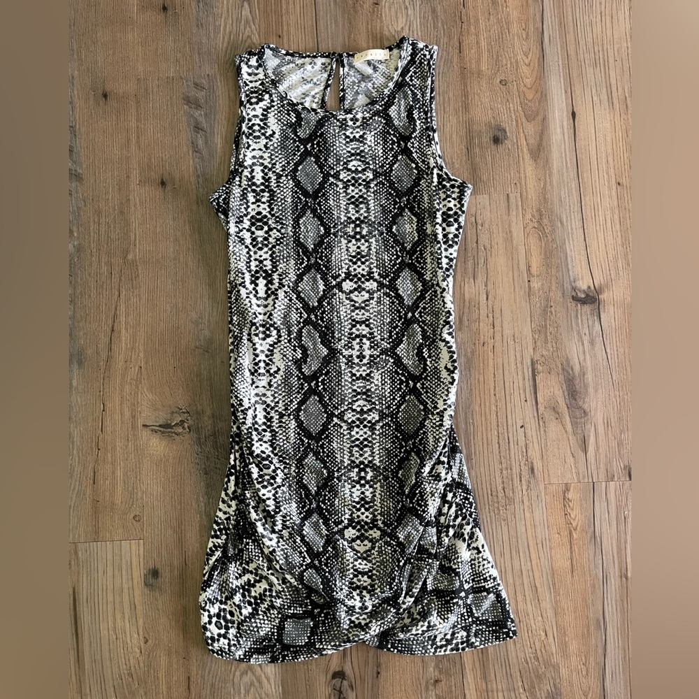 Promesa Snake-print Mini Dress